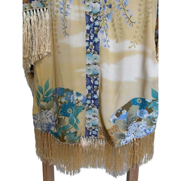 NWT Spell And The Gypsy Willow Tassel Dress Mini Floral Kimono Sleeve Size Med - Picture 9 of 16